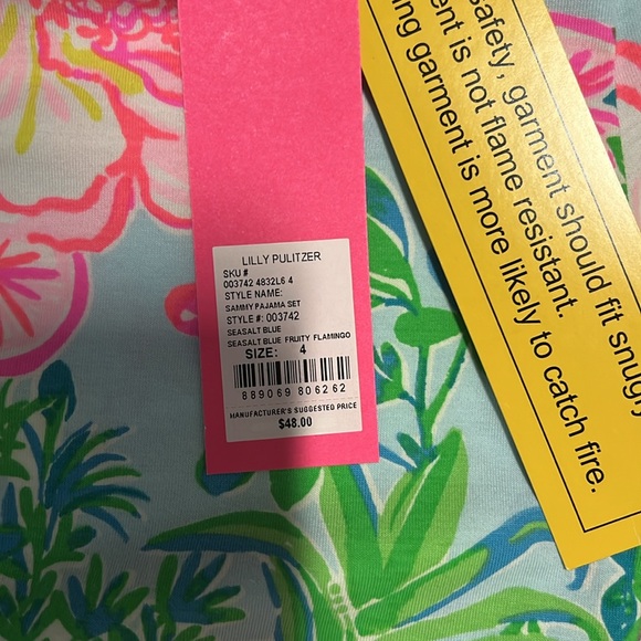 NWT Lilly Pulitzer Girls Sammy Snug Fit Pajamas - Picture 3 of 4